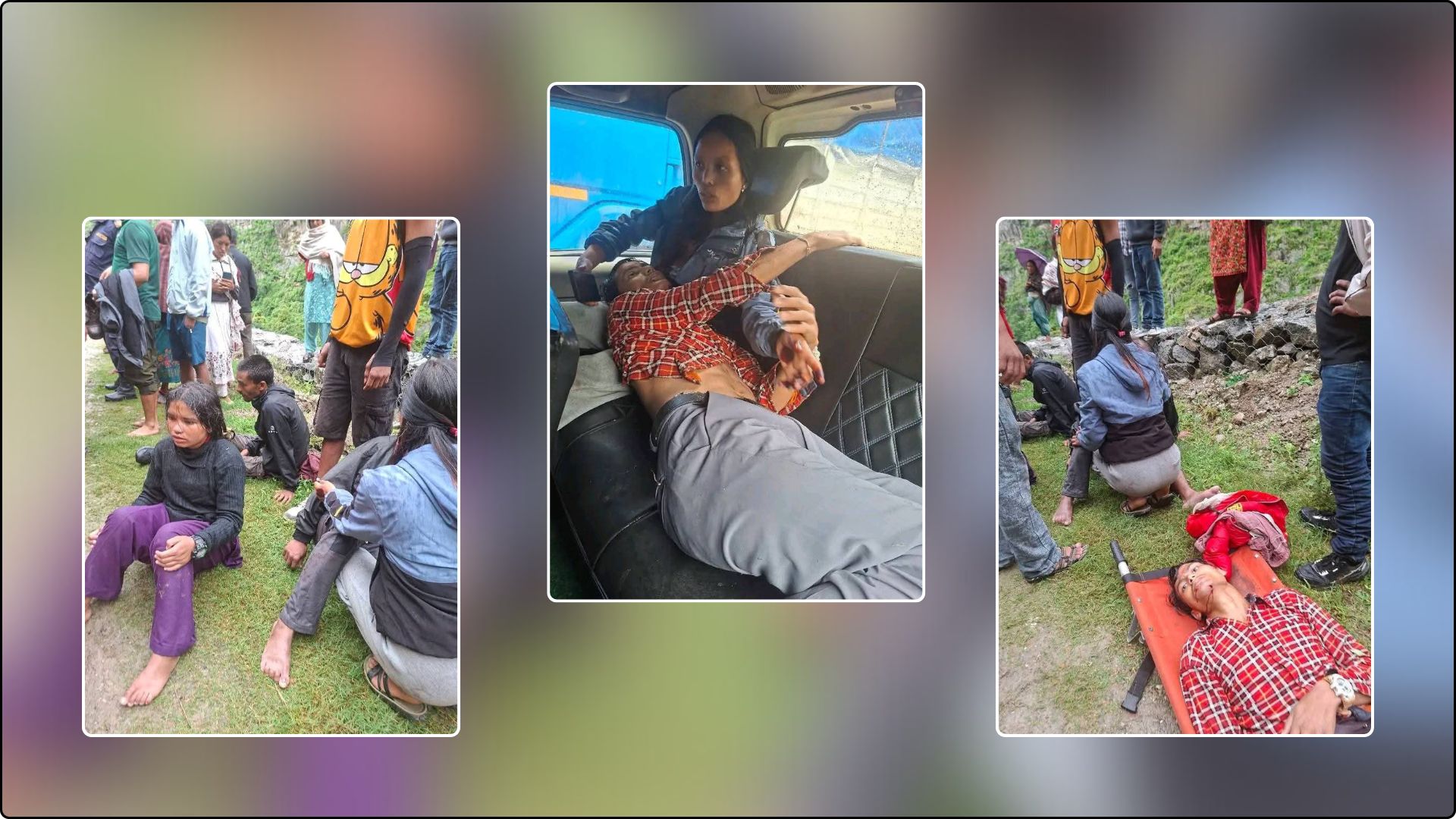 जुम्लाबाट सुर्खेत हिँडेको फोर्स गाडी दुर्घटना, सात जना घाइते