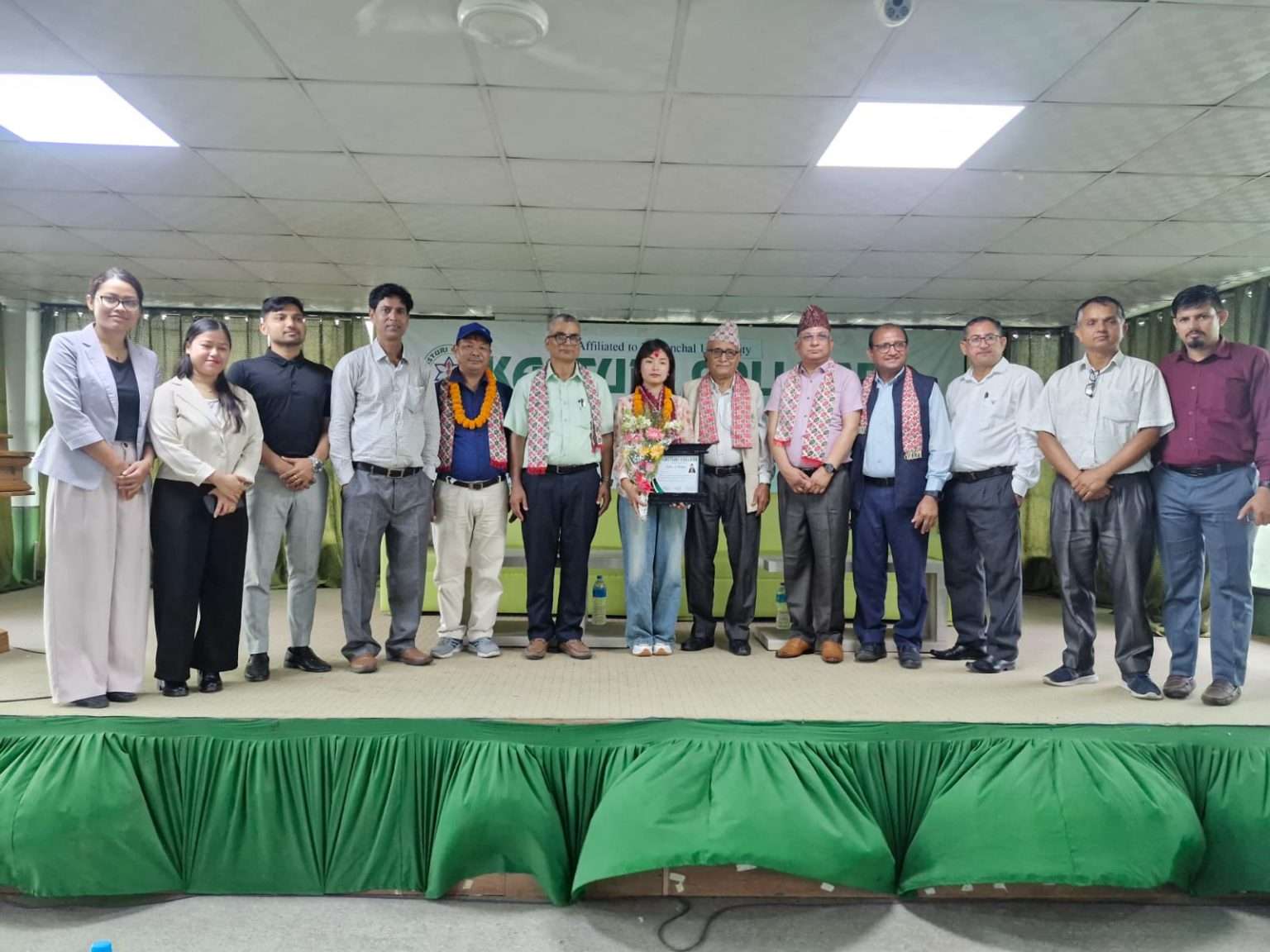 नेपाल प्रथम बनेकी निशा शेर्पालाई कस्तुरी कलेजद्वारा सम्मान