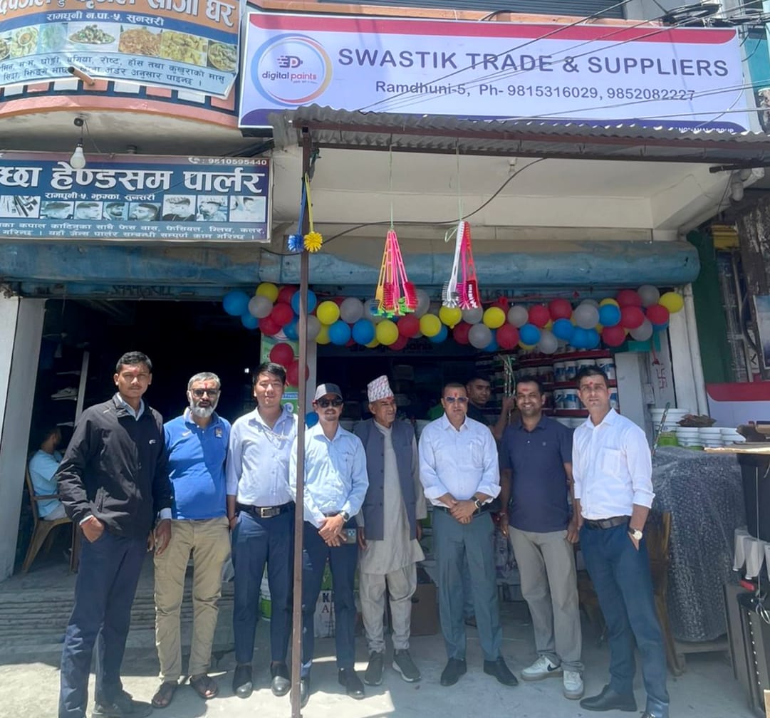 सुनसरीको झुम्कामा डिजिटल पेन्ट्सको स्मार्ट डिलर उद्घाटन