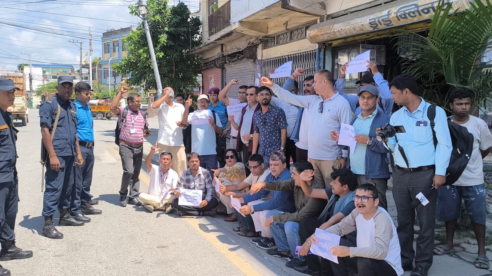 सञ्चार विधेयकविरुद्ध पत्रकारको प्रदर्शन