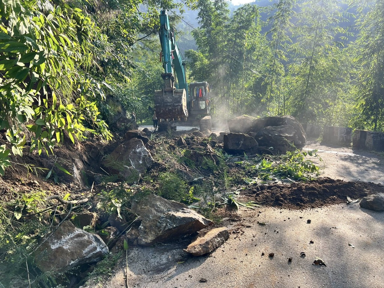 मेची राजमार्ग खुलाउन ९ वटा स्काभेटर परिचालन