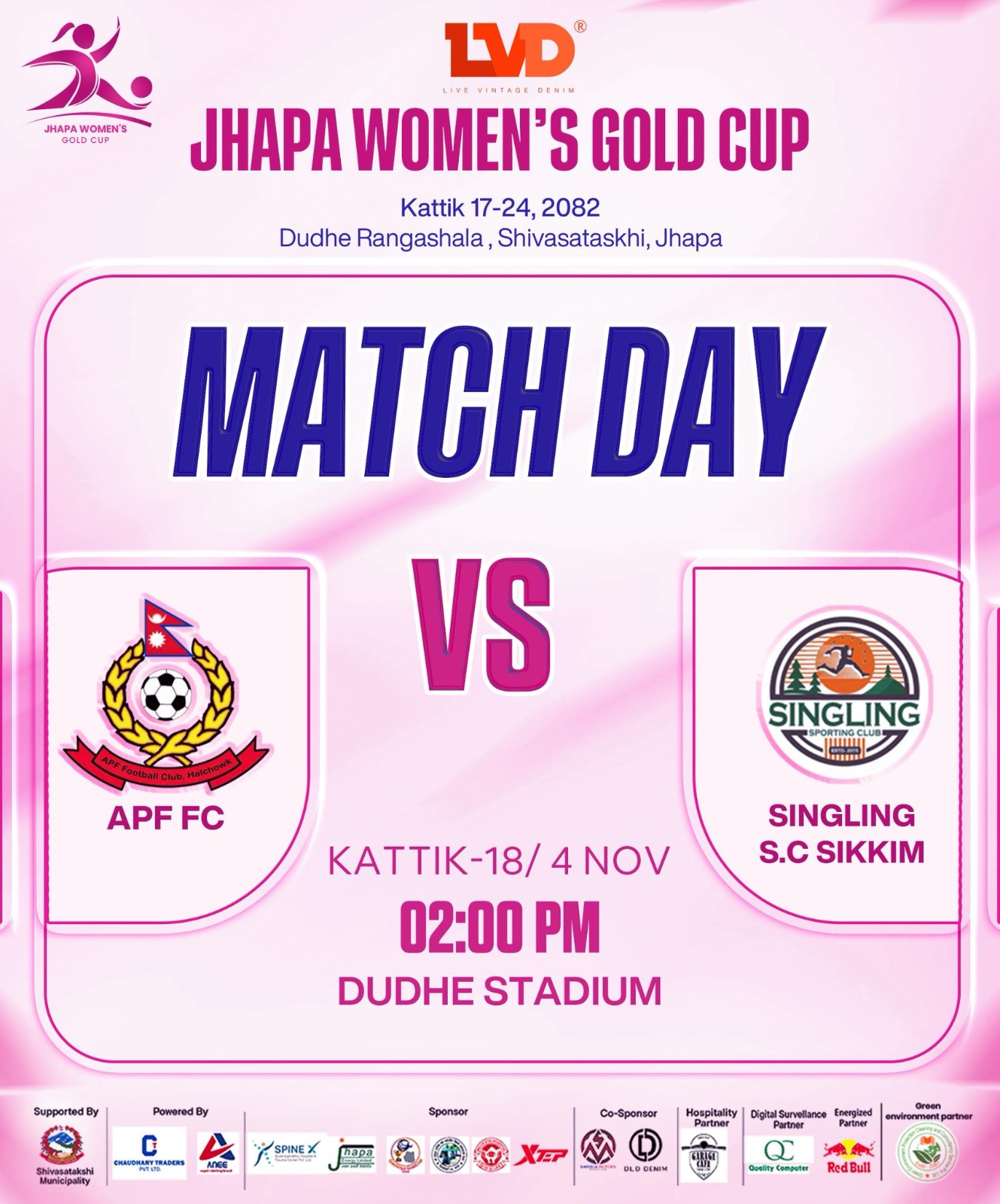 एलभिडी झापा महिला गोल्डकपः उपाधि दाबेदार एपिएफ आज सिक्किमको सिंग्लिङसँग भिड्दै