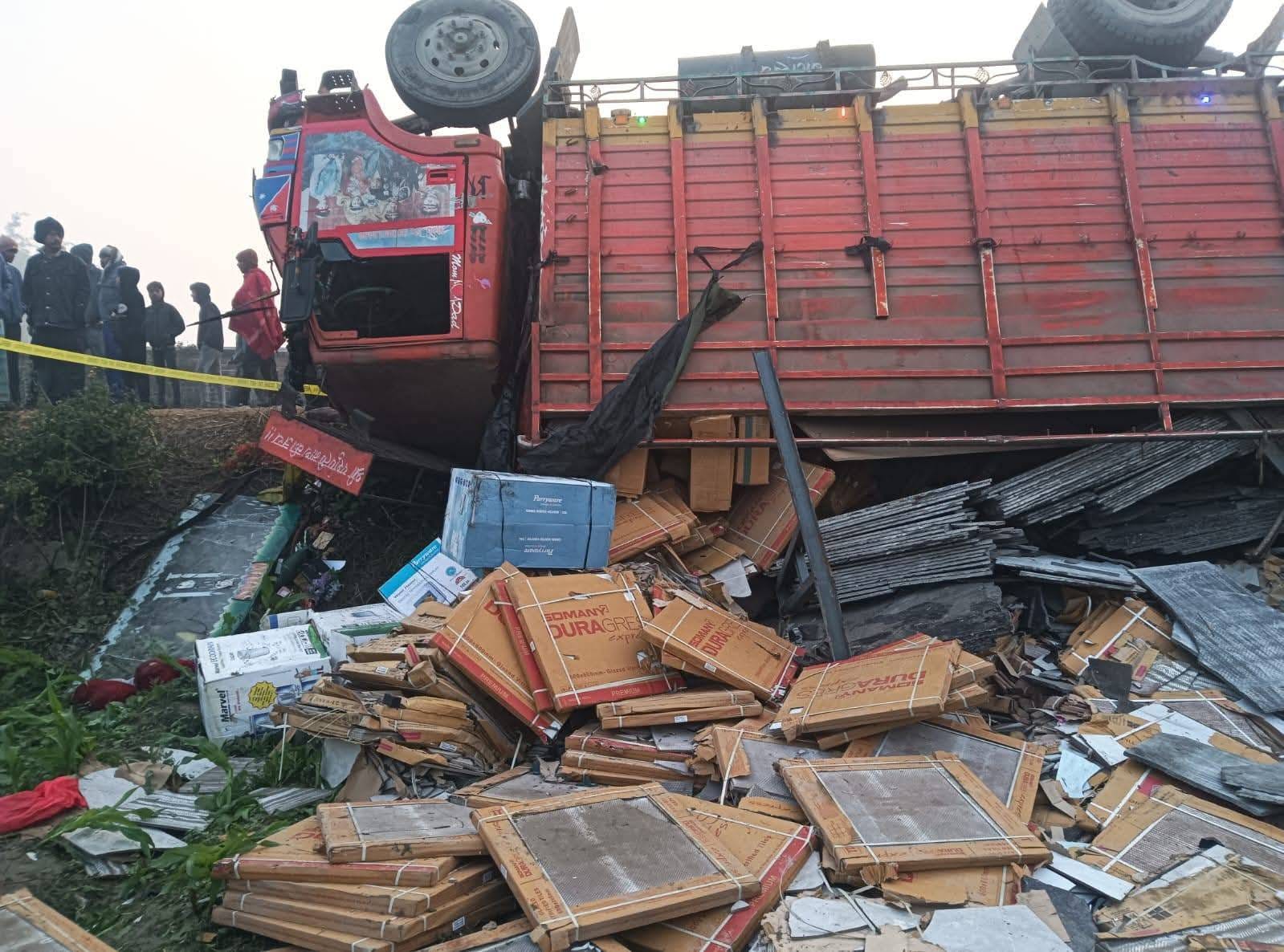 सुनसरीमा ट्रक दुर्घटना हुँदा पाँचजनाको मृत्यु, तीन जना घाइते