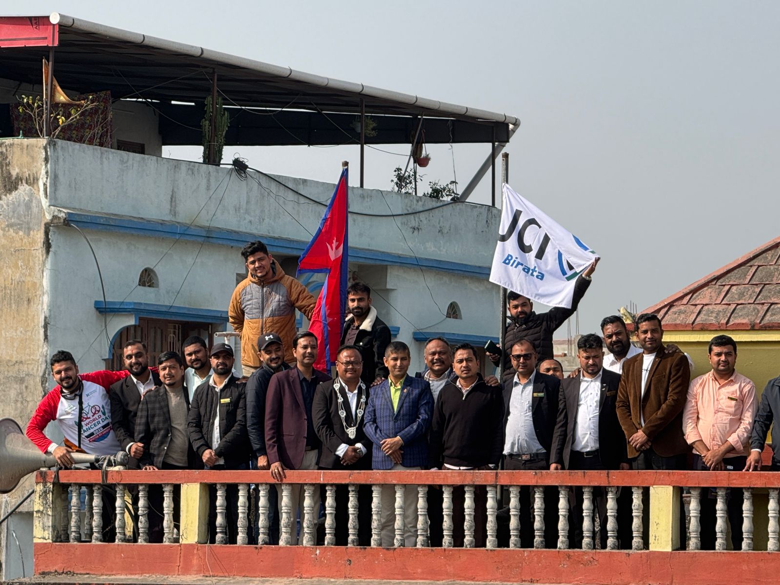 वीरता जेसीजमा झण्डोत्तोलन गरेर कार्यकाल शुभारम्भ