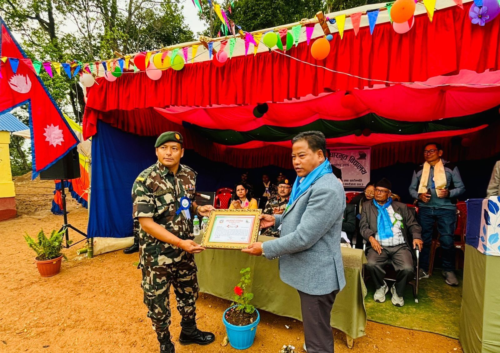 हात्तिटार आधारभूत विद्यालयको ४१ औँ वार्षिकोत्सव सम्पन्न, सेनाद्वारा निर्मित भवन