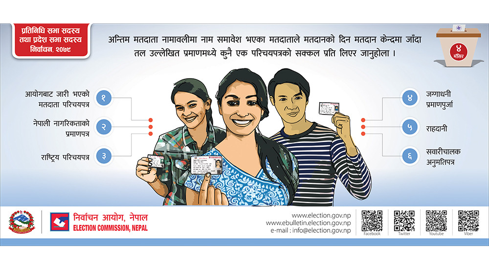 यी कागजात देखाएर हाल्न पाइन्छ मत