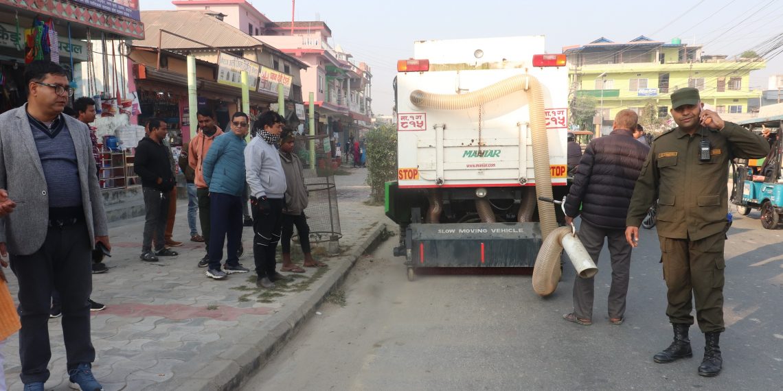 निरन्तर सफाइमा बिराटनगर,थन्किएको ब्रुमर मर्मतपछि सञ्चालनमा