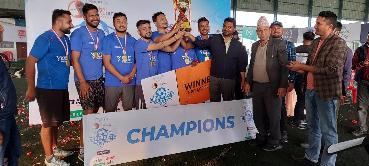 कर्पोरेट फुटसल प्रतियोगिताको उपाधि आयोजक नेपाल युवा उद्यमी मञ्चलाई