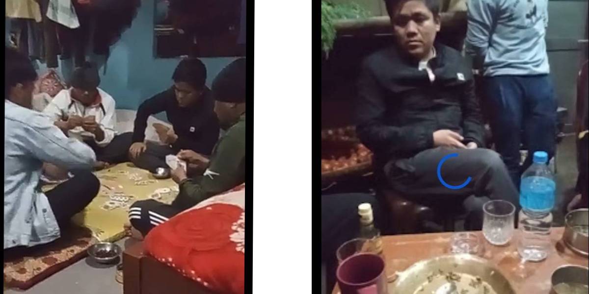 कारागार भित्र नै मदिरा पिउँदै तास खेल्ने कैदीहरु