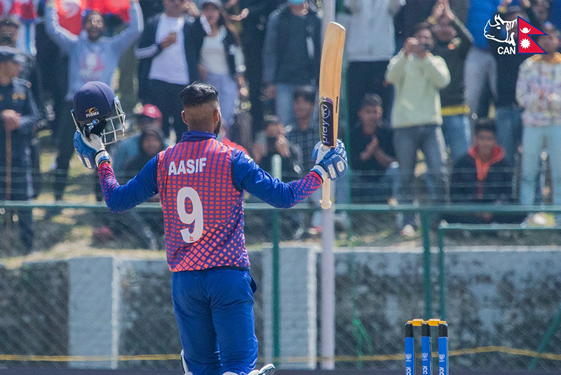 आसिफको कीर्तिमानी ब्याटिङ, हजार रन बनाउने दोस्रो खेलाडी