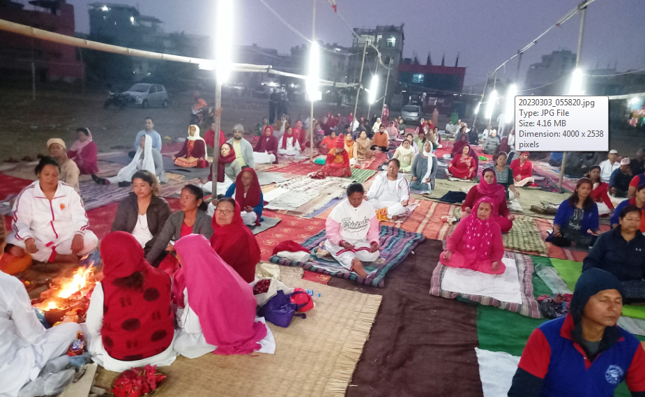 इटहरीमा सात दिवसीय योग शिविर