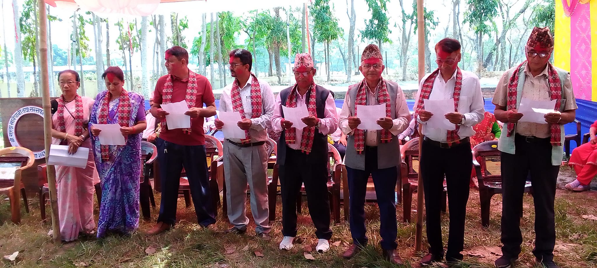 सुरुङ्गा खानेपानीको सपथ तथा पद हस्तान्तरण