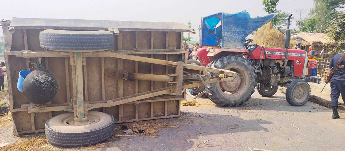 मोरङमा टयाक्टर दुर्घटना हुँदा  दुई जनाको मृत्यु , १५ घाईते