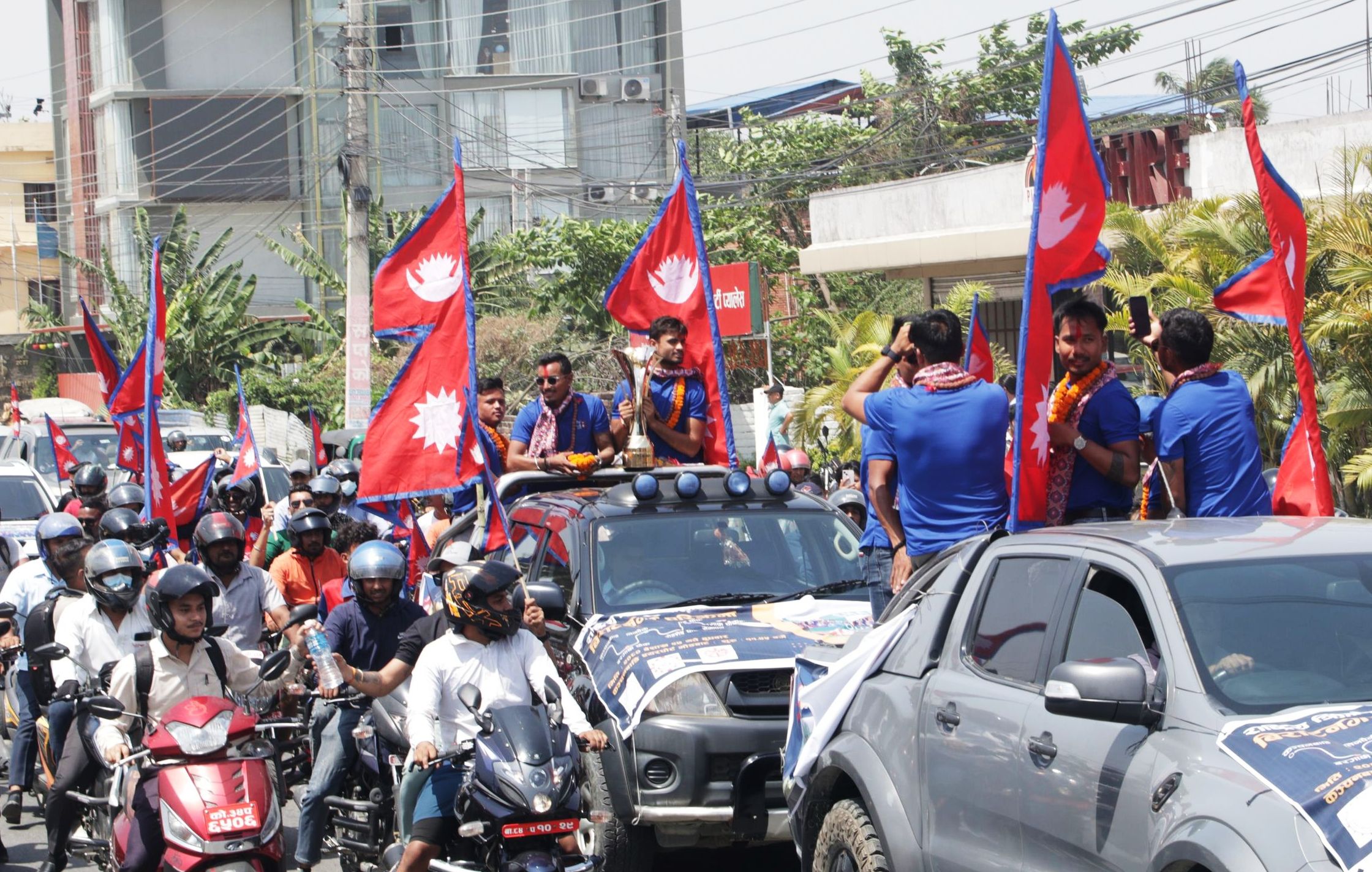 राष्ट्रिय क्रिकेट टोलीलाई विराटनगरमा स्वागत