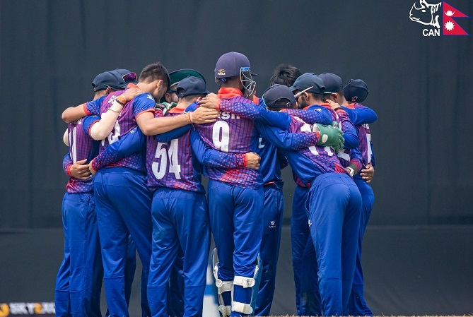 एकदिवसीय विश्वकप छनोटः युएईको सामना गर्दै नेपाल