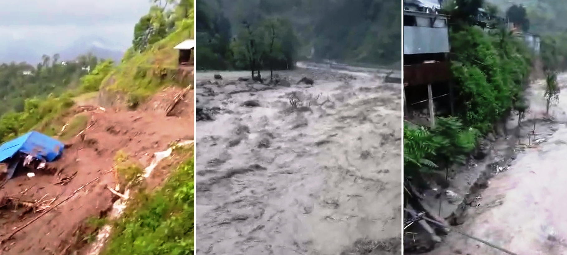 बाढीमा परी पाँचथर  र ताप्लेजुङमा १० जना बेपत्ता