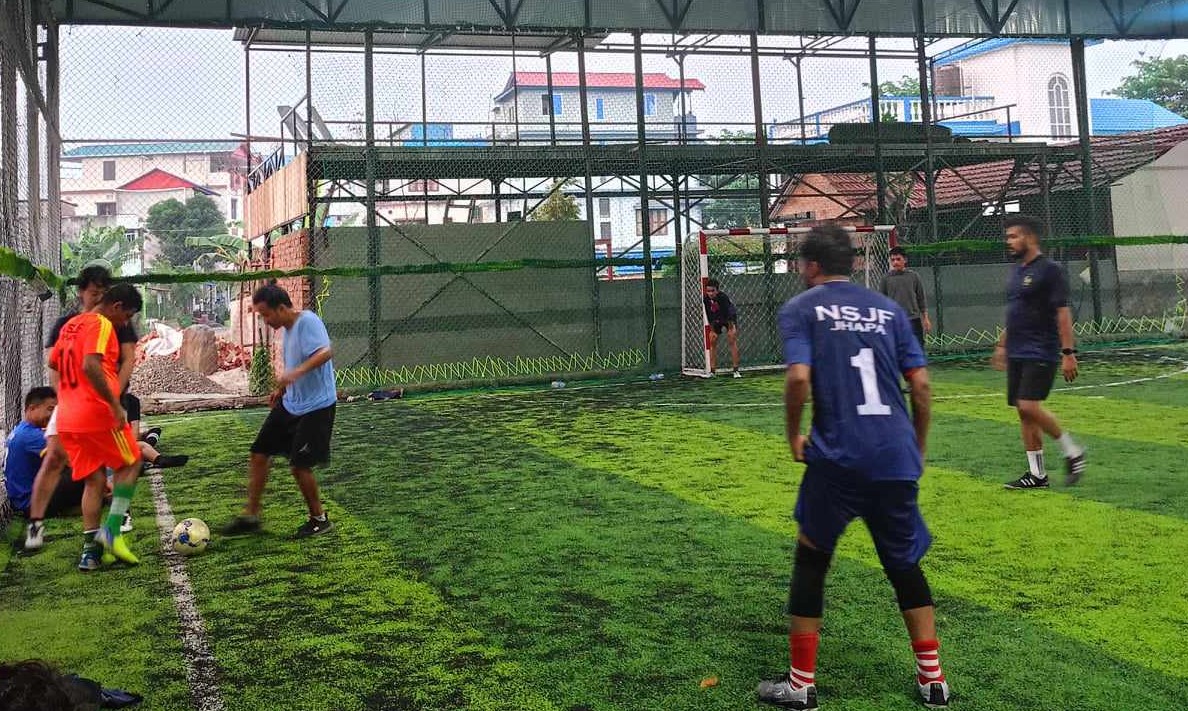 एनएसजेएफ स्थापना दिवसमा झापामा मैत्रीपूर्ण फुटसल