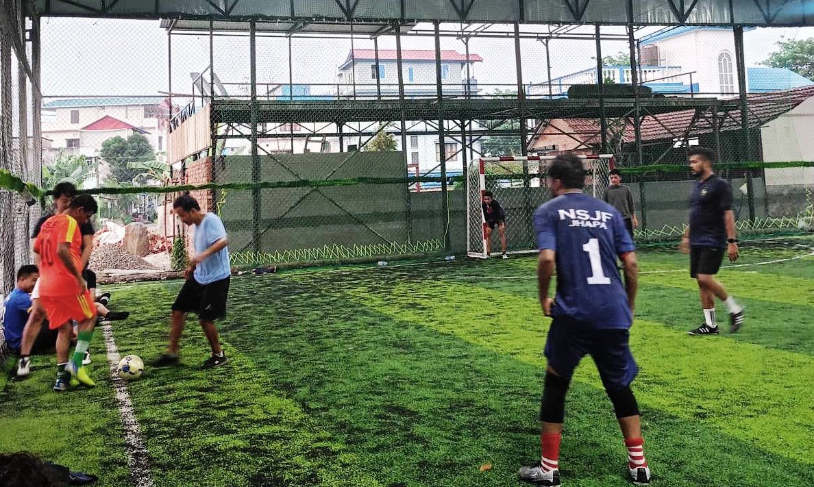 एनएसजेएफ स्थापना दिवसमा झापामा मैत्रीपूर्ण फुटसल