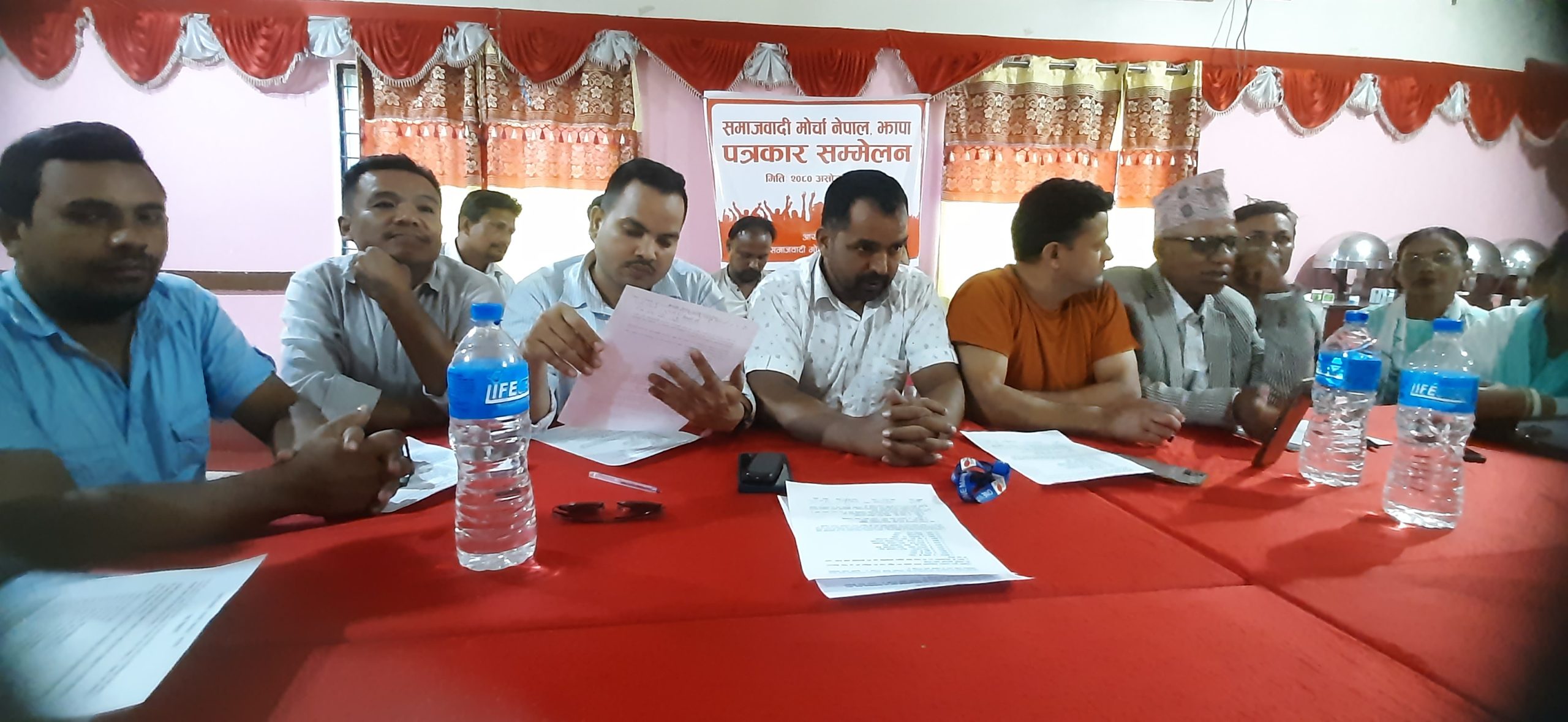 बिर्तामोडमा समाजवादी मोर्चाको सन्देशसभा