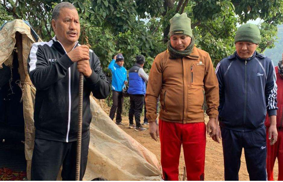 जाजरकोटको नलगाडबाट विप्लवले गरे भुकम्प पुनर्निर्माणको उद्घाटन