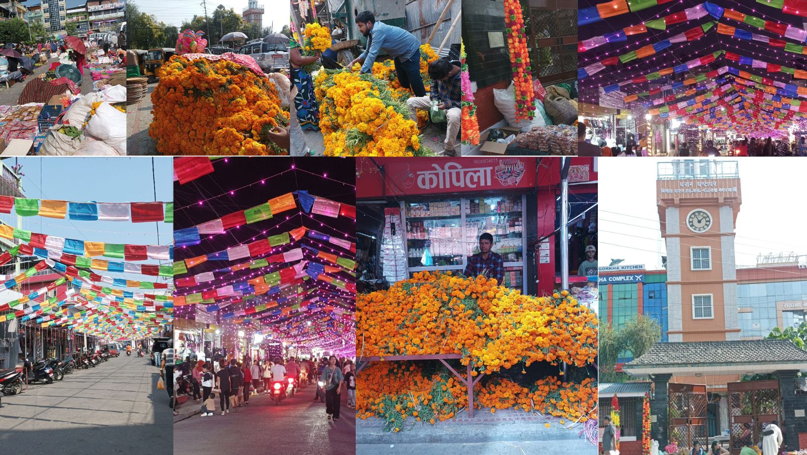 धरानमा  फूल किनबेच गर्नेको घुँइचो