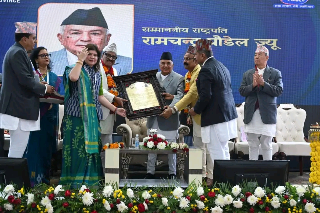 रास्ट्रपति पौडेललाई बिराटनगरमा अभिनन्दन