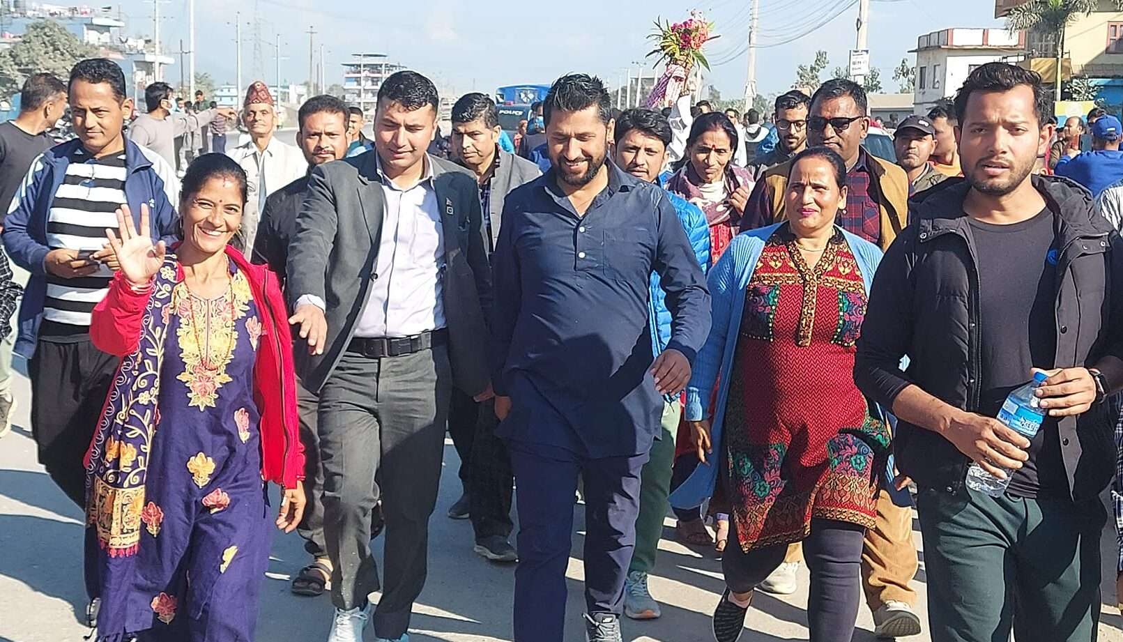 रास्वपा सभापति लामिछानेको दबाब टोली बर्दघाटमा  