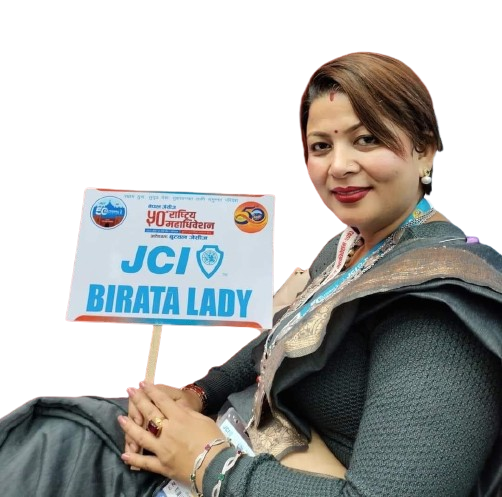 वीरता लेडी जेसीज बिर्तामोडकी अध्यक्ष संगीता उत्कृष्ठ महिला अध्यक्ष