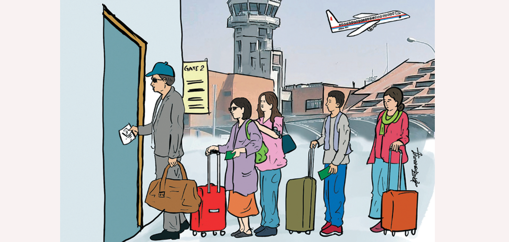 भिजिट भिसामा विदेश जानेको लहर, दैनिक उड्छन् १७ सय