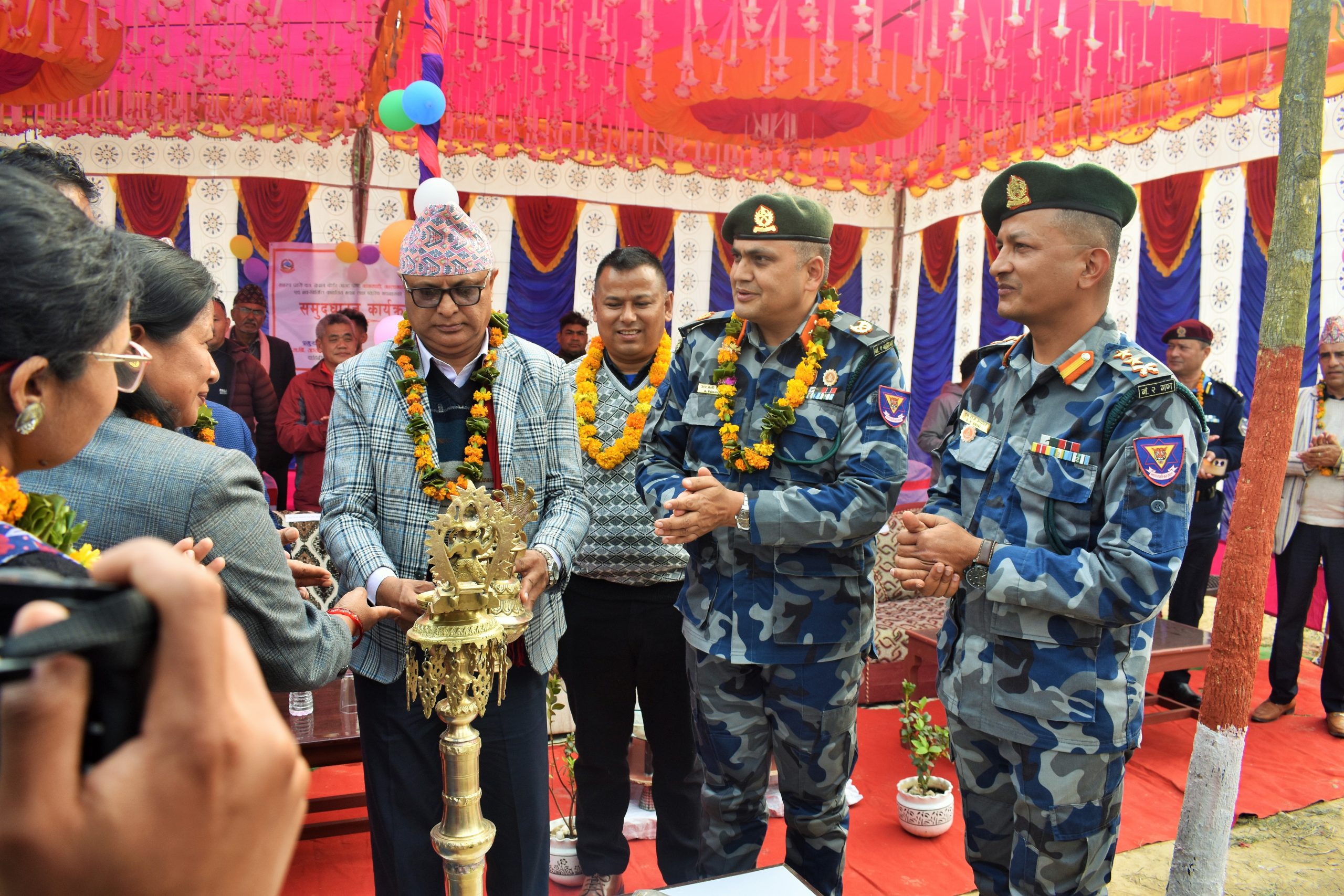 एकै दिन झापाका तीन स्थानमा सशस्त्रको बीओपी उद्घाटन