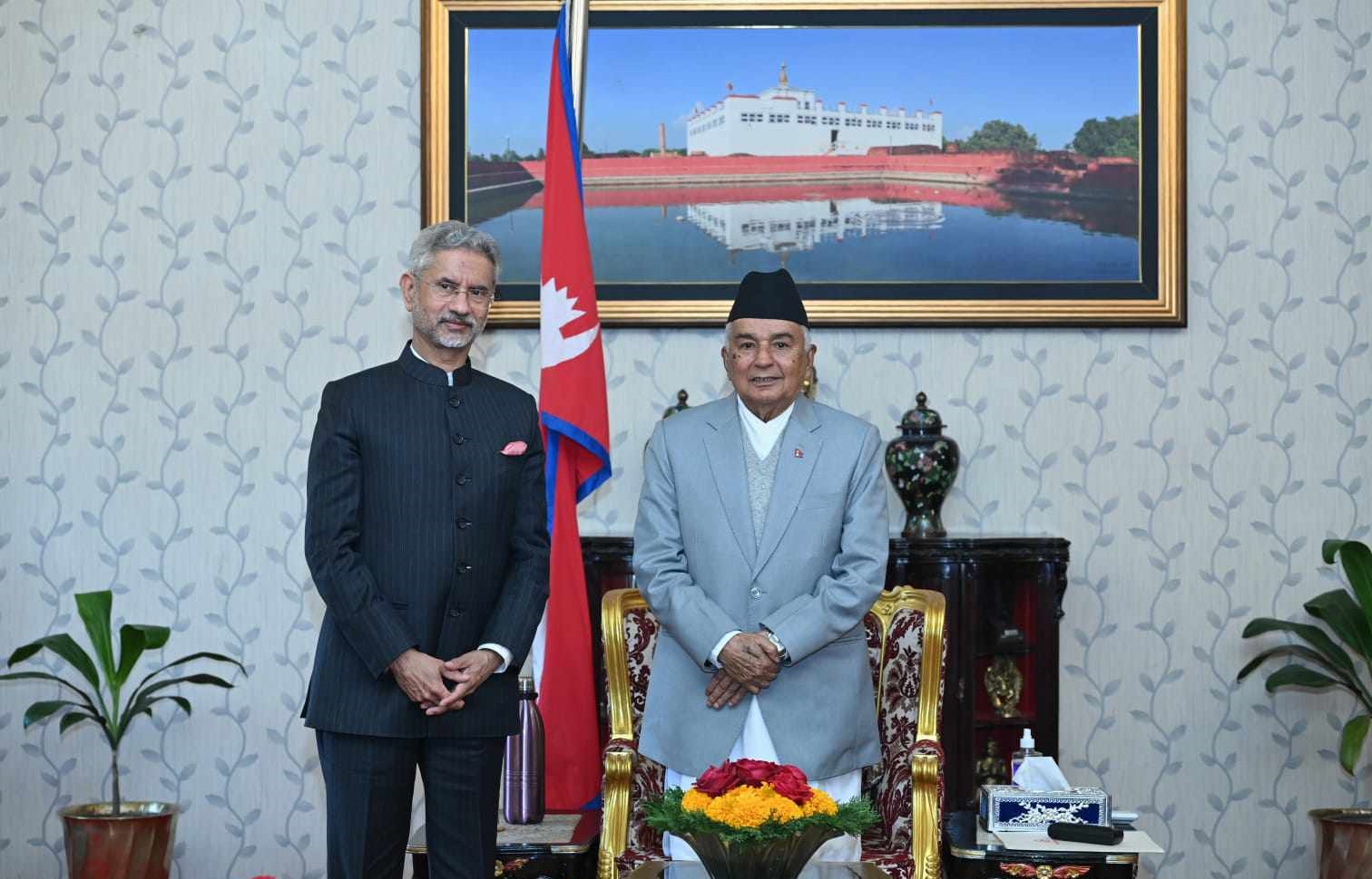 भारतीय विदेशमन्त्रीले भेटे राष्ट्रपति