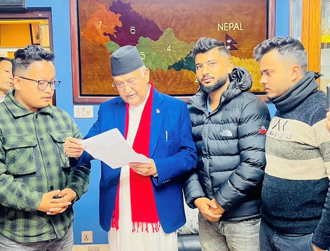 मरब क्याम्पस स्ववियुद्धारा पूर्व प्रधानमन्त्री ओलीलाई अनुरोध पत्र