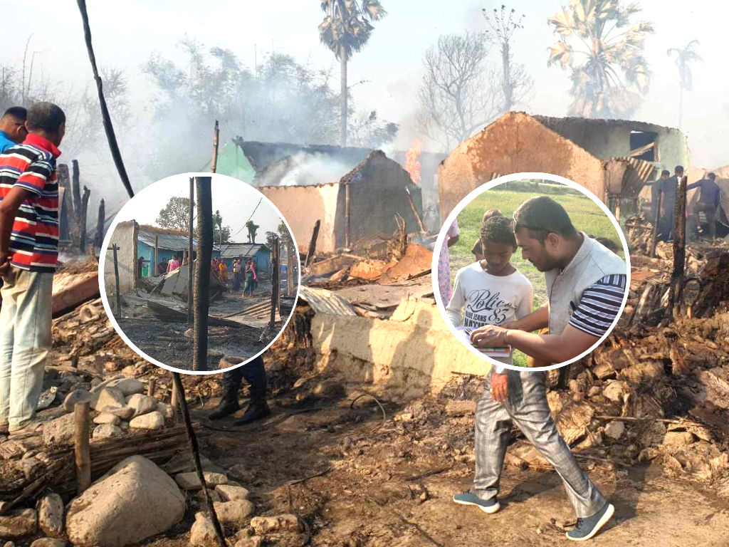 कोशीमा दिनहुँजसो आगलागी : ५ जनाले ज्यान गुमाए, दर्जनौं घर जले