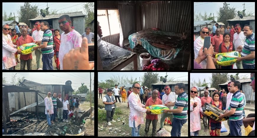 इटहरीका आगलागी पीडितलाई उद्योग वाणिज्य सङ्घ र रेडक्रसको सहयोग