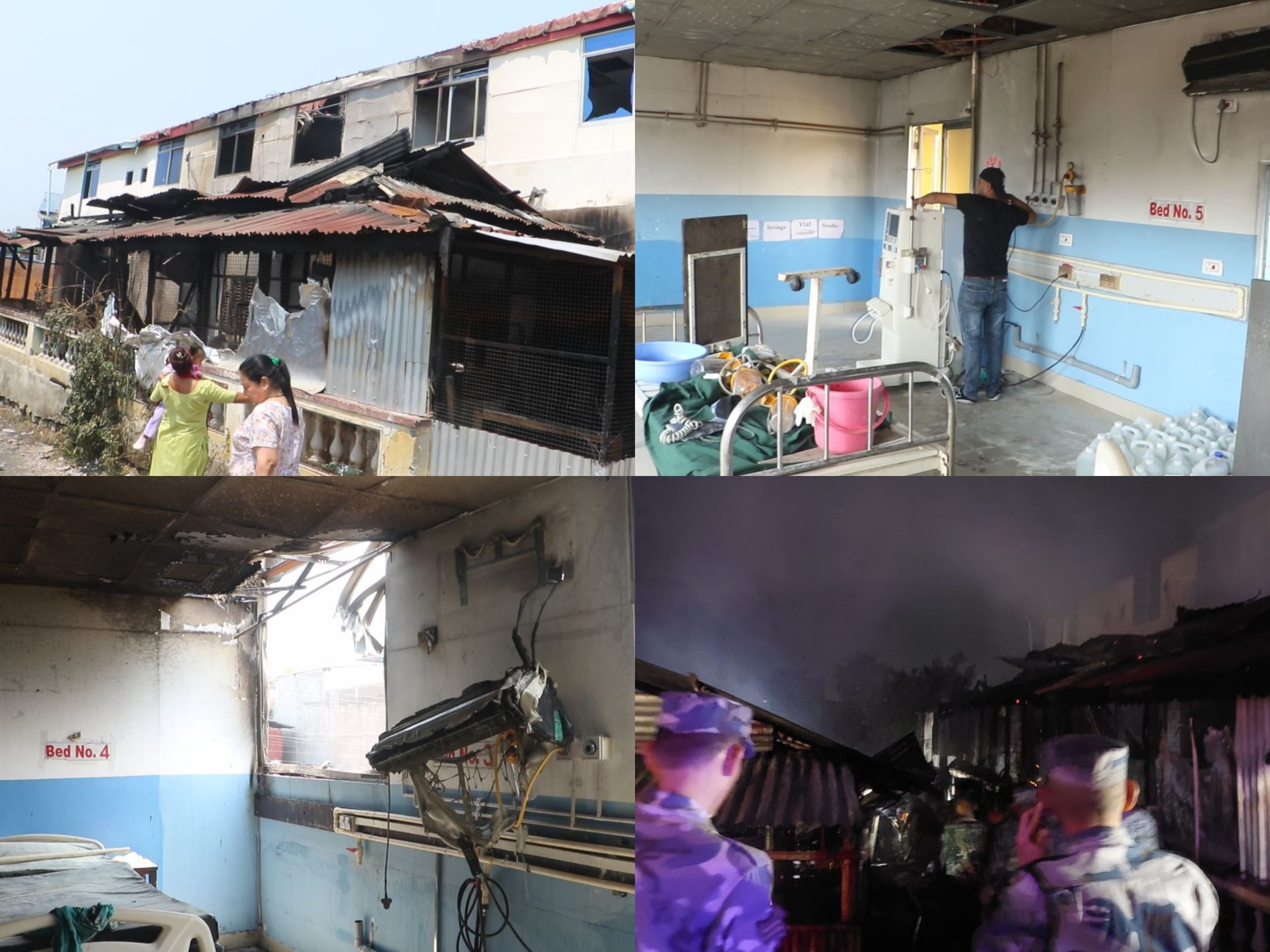 दमकमा होटेल जल्दा लाइफलाइन अस्पतलमा पनि क्षति, डायलिसिस सेवा बन्द हुँदा सेवाग्राही मर्कामा