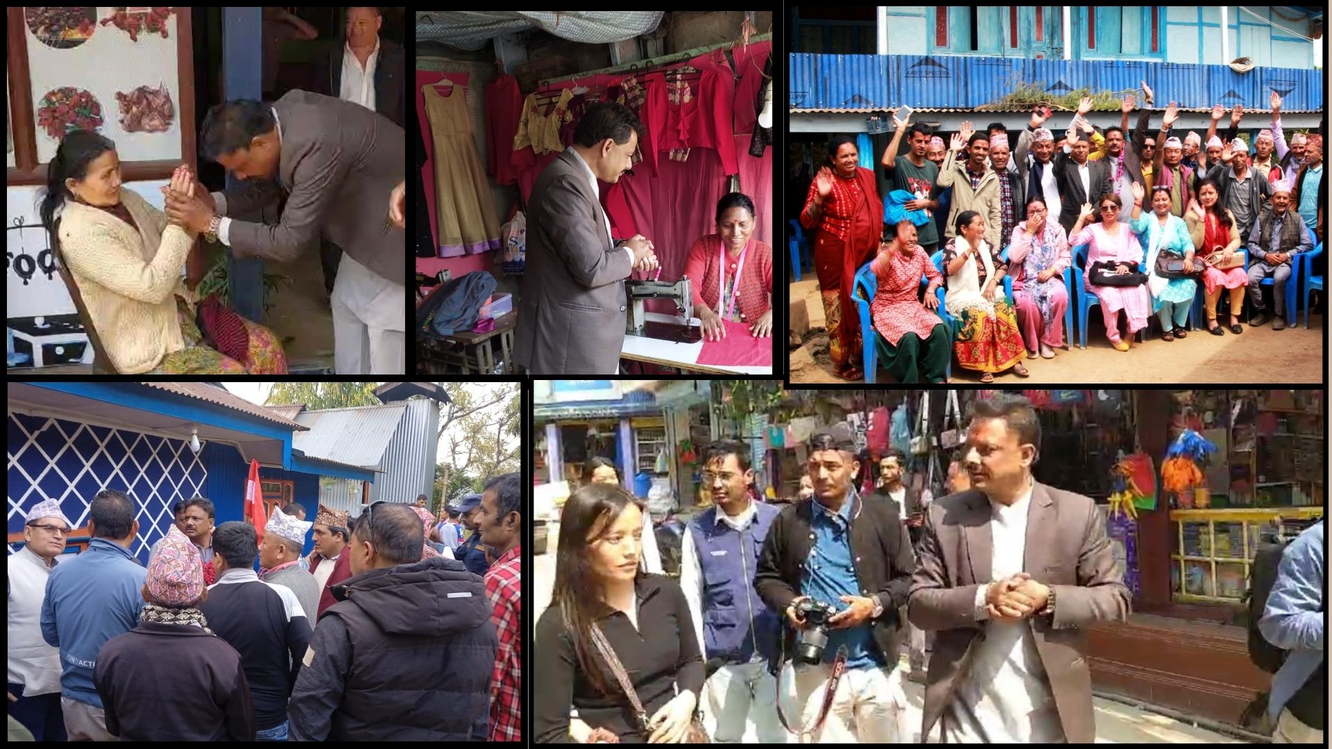 जनताको घरघरमा मत माग्दै नेपाली काँग्रेस