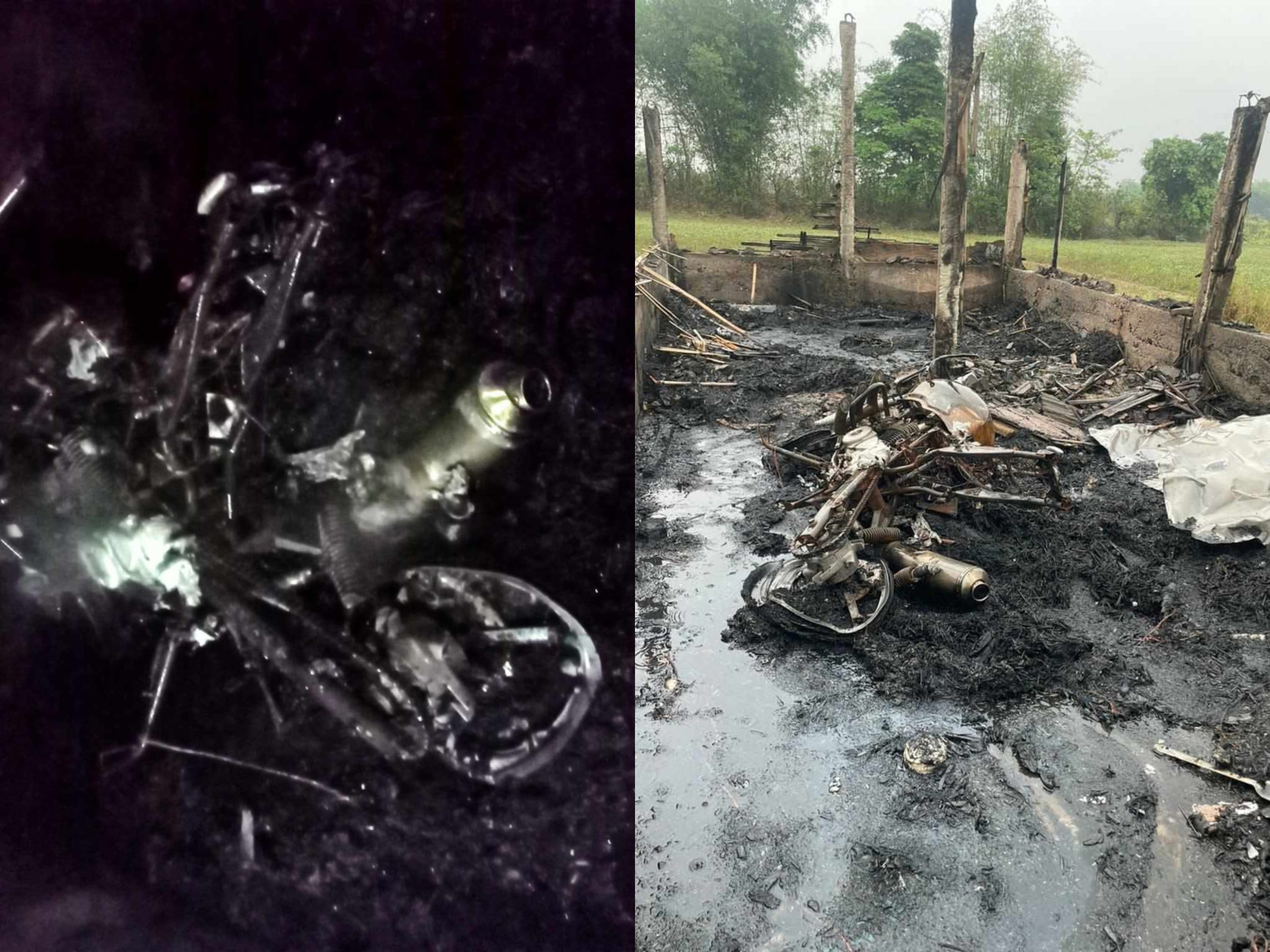 मोरङको बूढीगंगामा रहेको कृषि फार्ममा आगलागी हुँदा ६ लाखको क्षति
