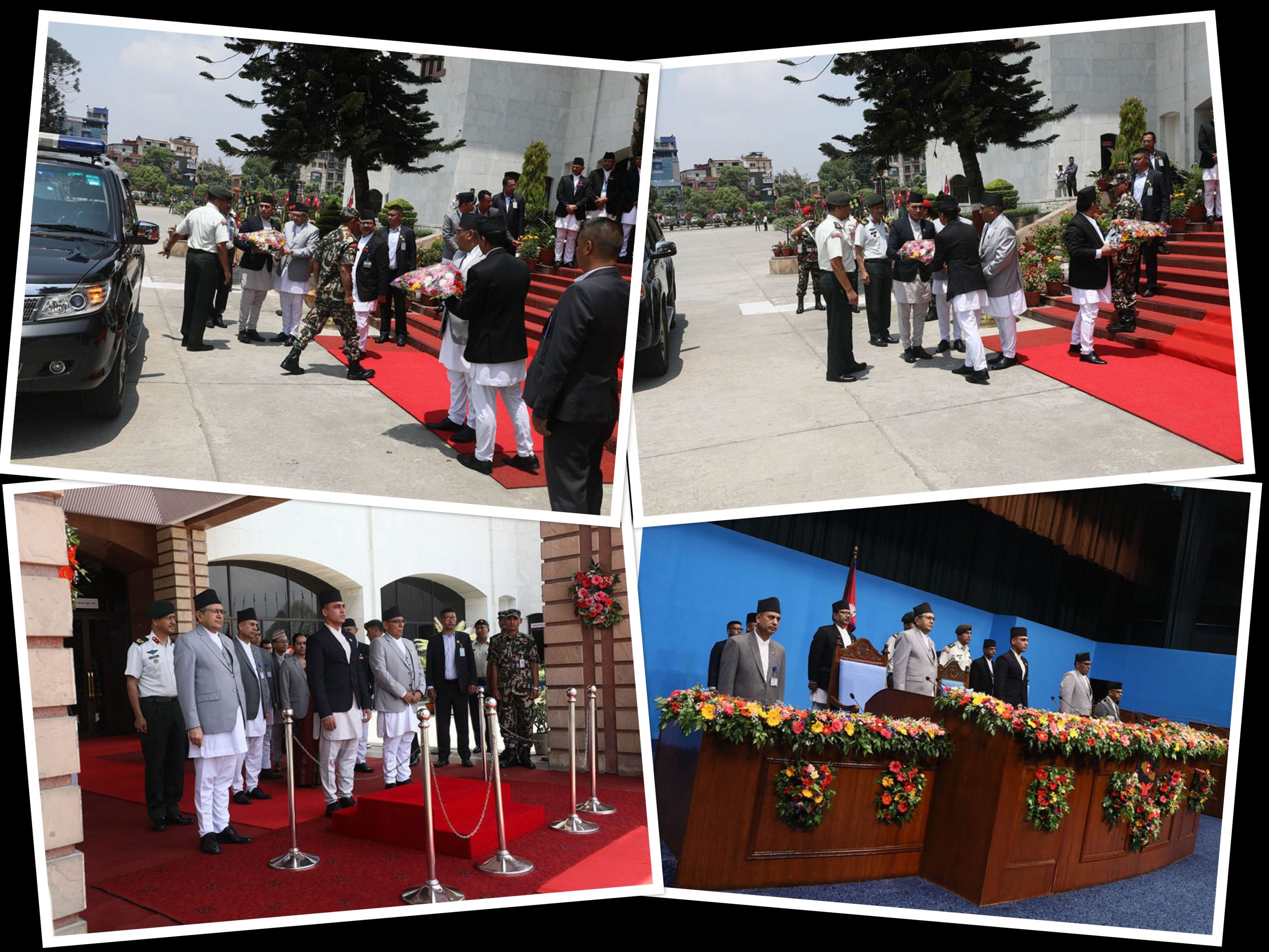 संसद भवनमा राष्ट्रपतिको स्वागतको रिहर्सल (फोटो फिचर)
