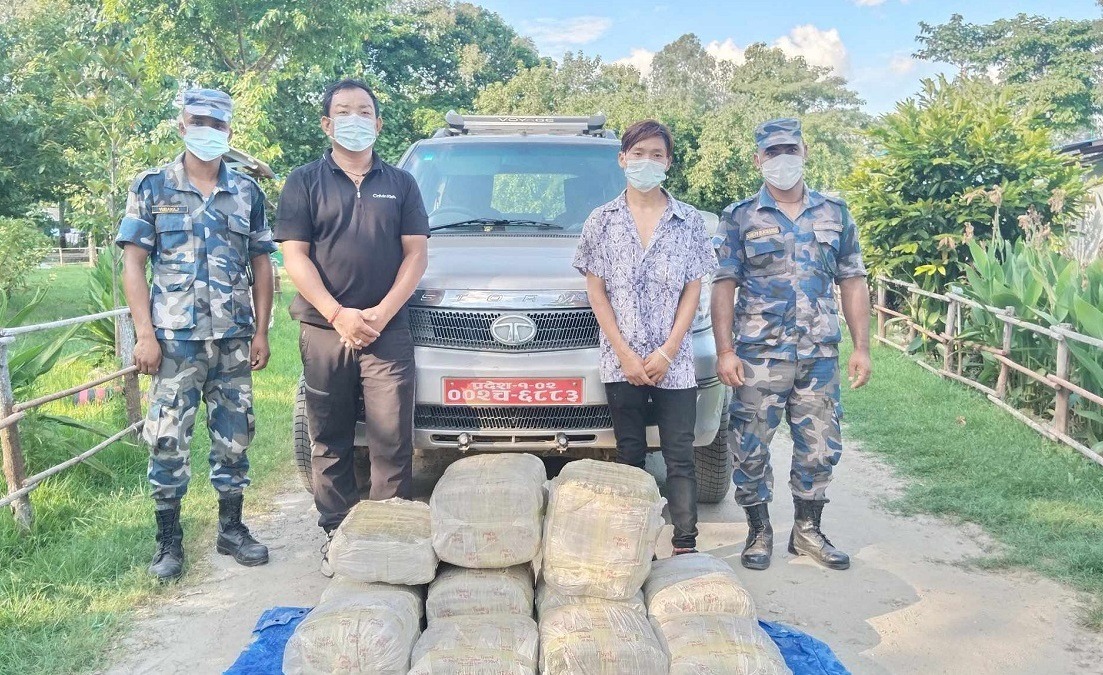 सुनसरीमा एक सय १६ केजी गाँजासहित दुईजना पक्राउ
