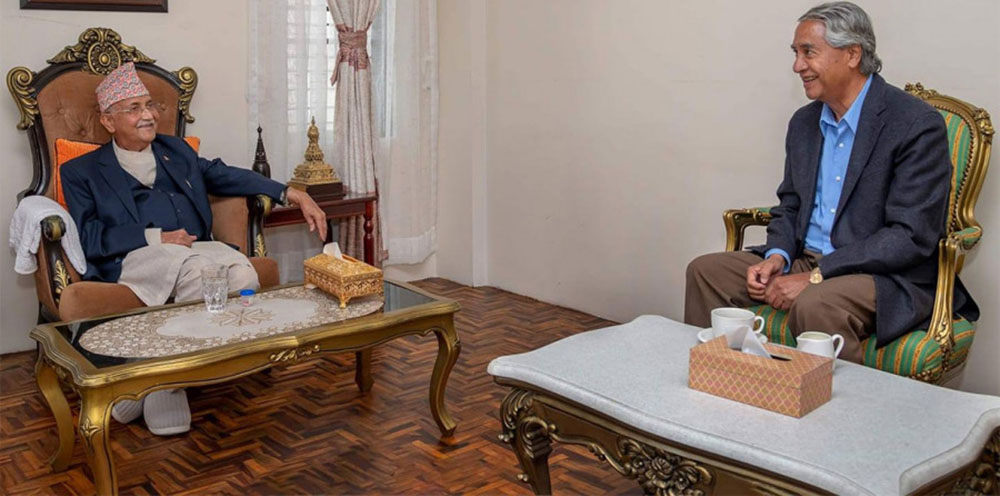 बुढानिलकण्ठमा ओली-देउवा भेटवार्ता, सरकार गठन केन्द्रित छलफल