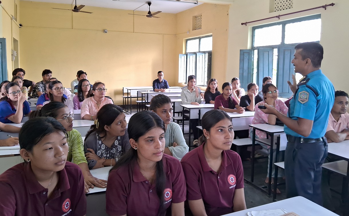 विराटनगरको जनता आदर्श बहुमुखी क्याम्पसमा साइबर अपराध सम्बन्धी प्रशिक्षण