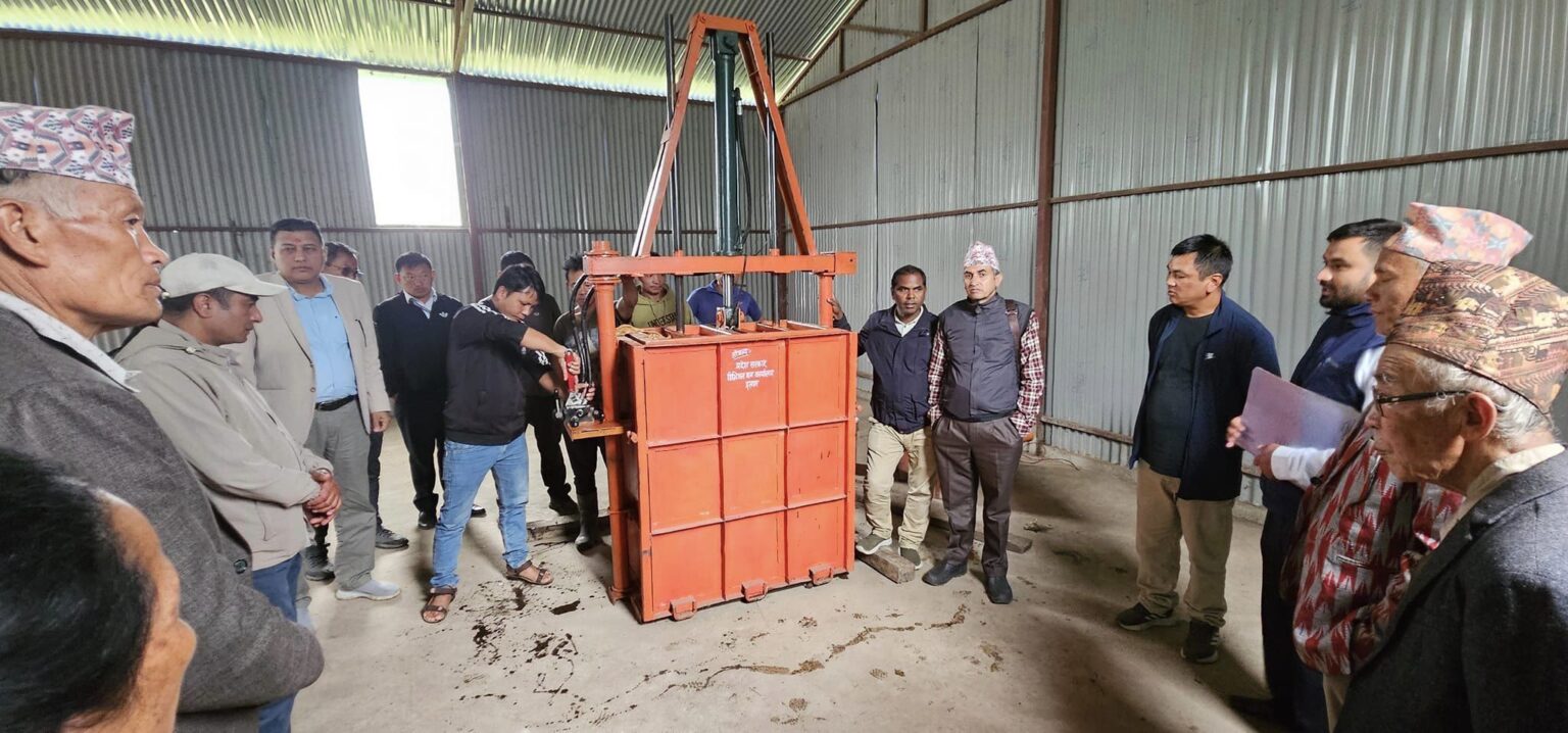 जडीबुटी प्रशोधनका मेशिन जडान