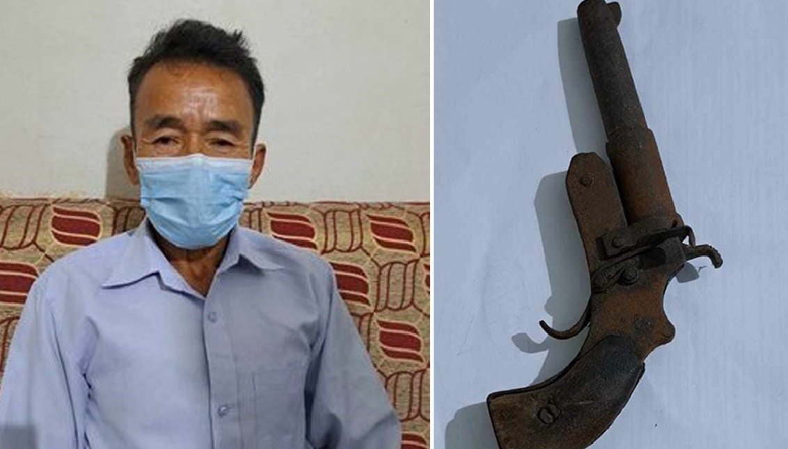 झापामा कटुवा पेस्तोलसहित एक पक्राउ