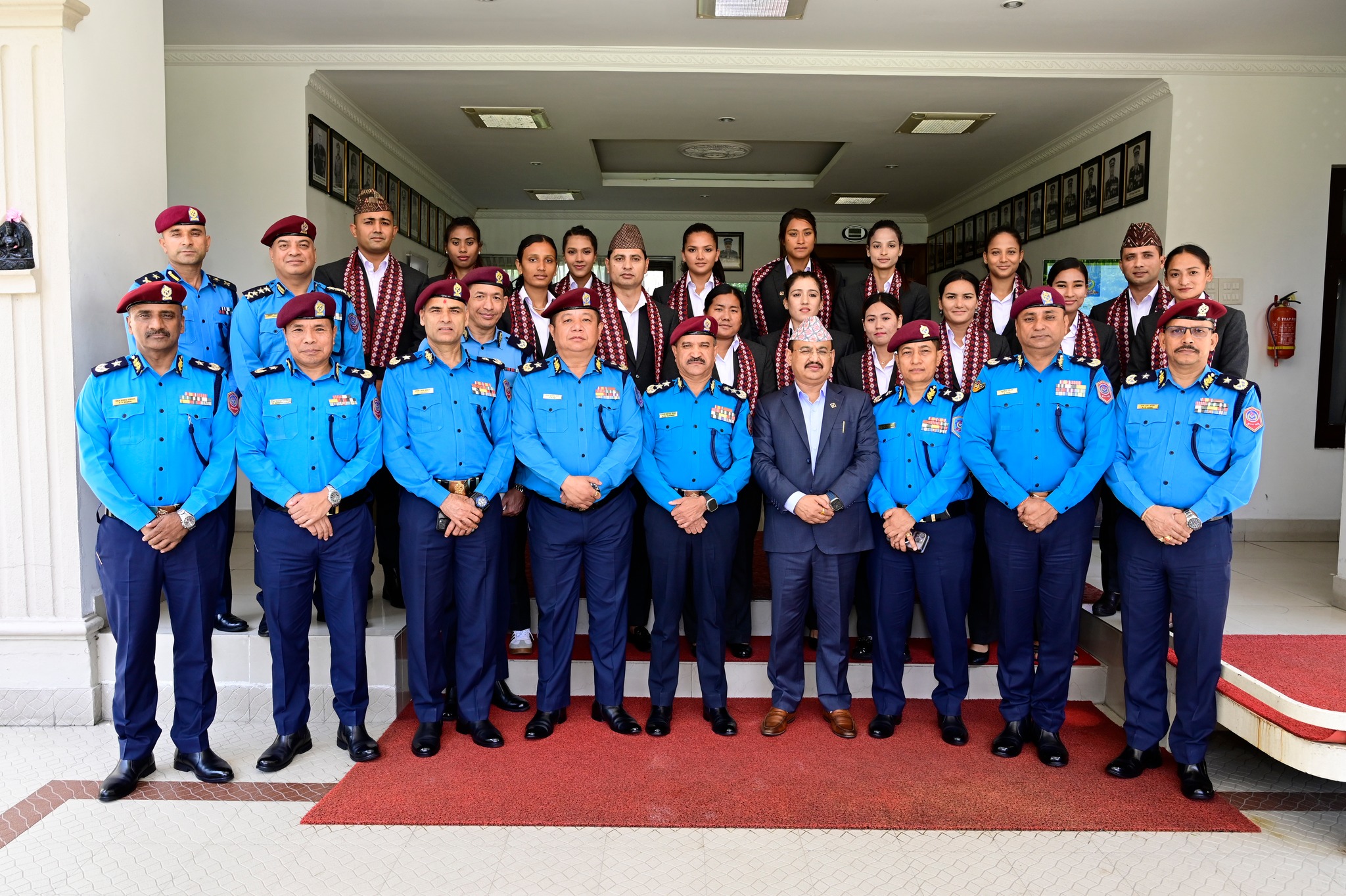 माल्दिभ्स जान लागेको प्रहरीको महिला भलिबल टोलीको बिदाई