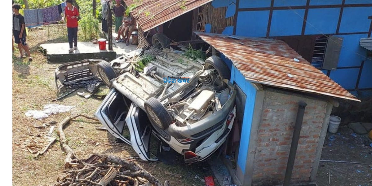 सुनसरीको बराहक्षेत्रमा कार दुर्घटना हुँदा चार जना घाइते