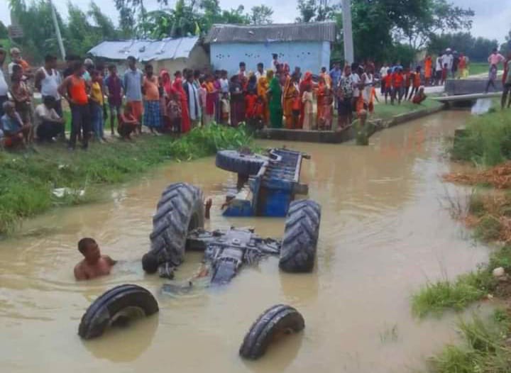 ट्याक्टर नहरमा खस्दा एक बालकको मृत्यु