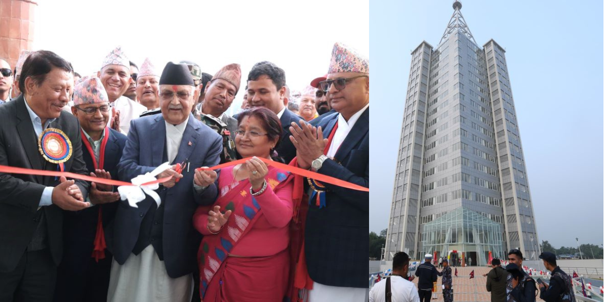 प्रधानमन्त्री ओलीले गरे दमक टावर उद्घाटन