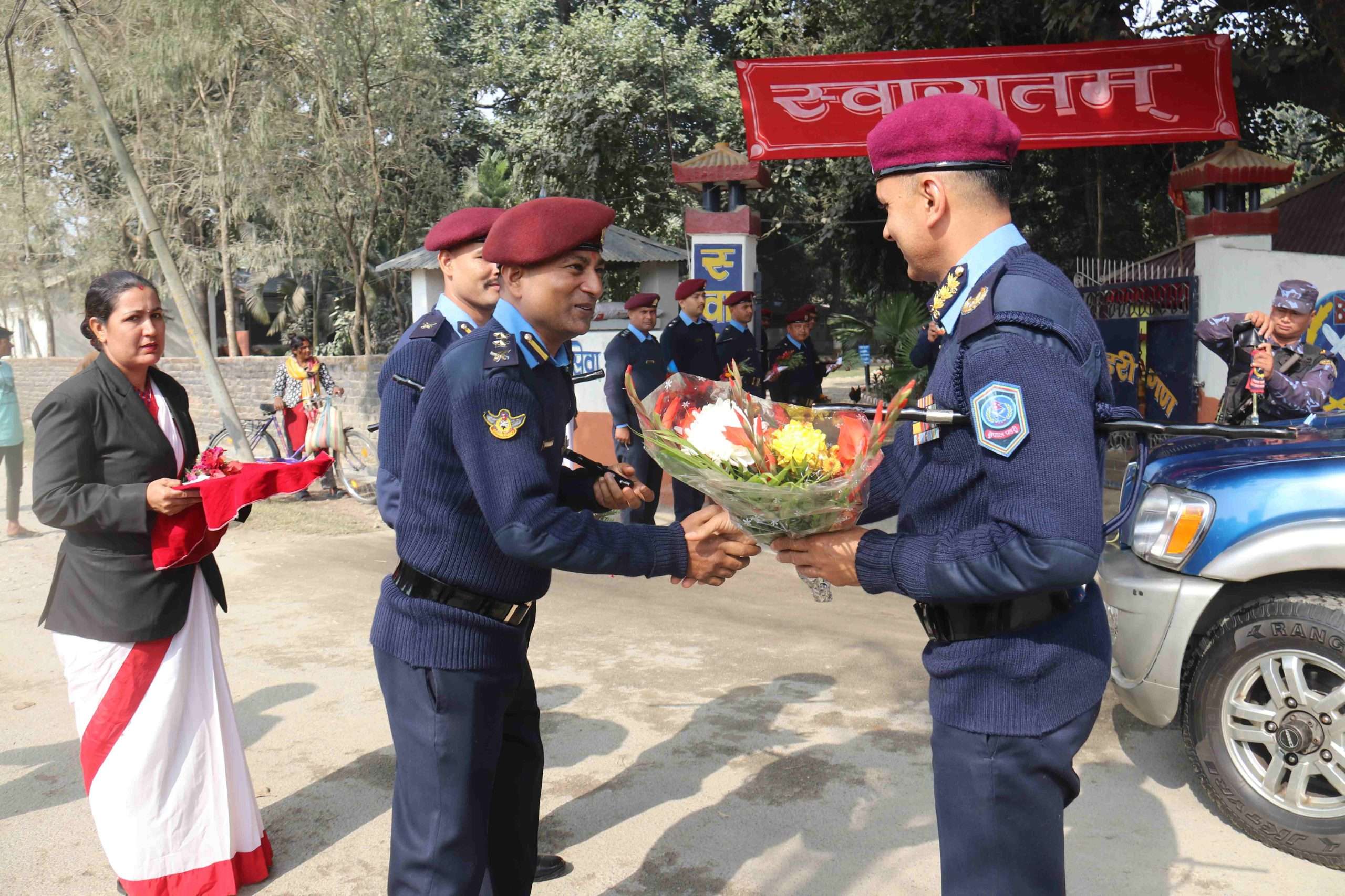 कोशी प्रदेश प्रहरी प्रमुखद्धारा कोशी प्रदेश प्रहरी गणको निरीक्षण