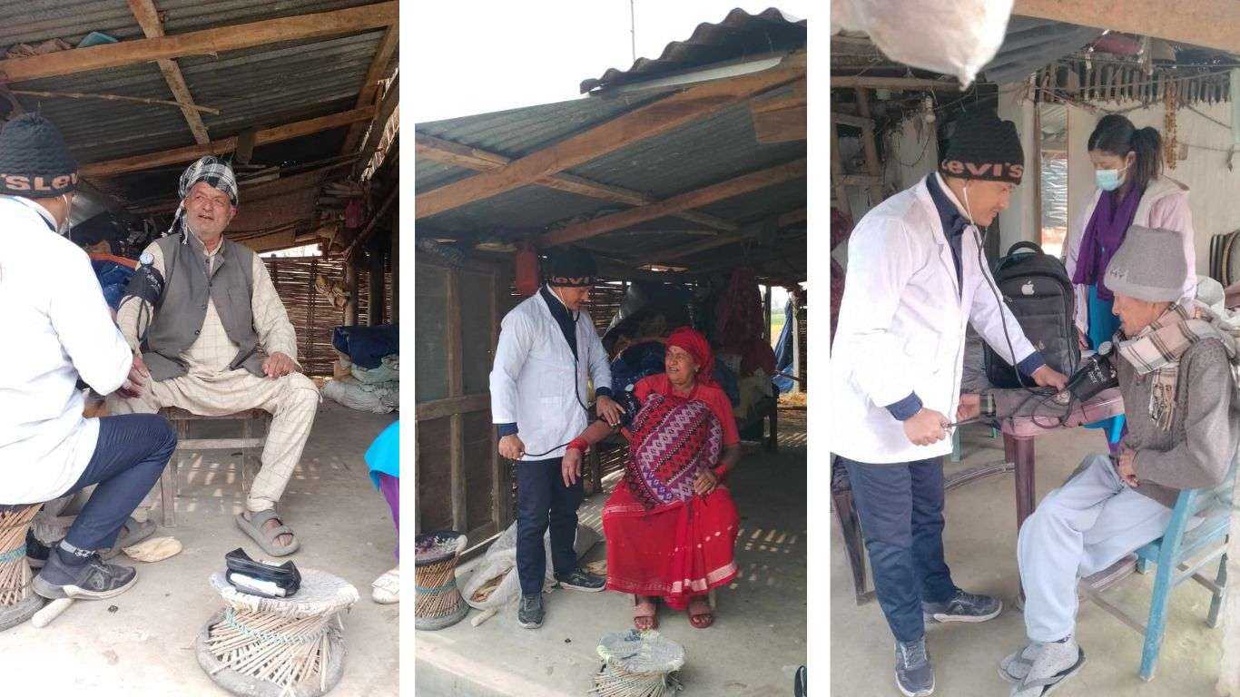 बराहक्षेत्रमा ज्येष्ठ नागरिकको उपचार गर्न स्वास्थ्यकर्मी घरैमा