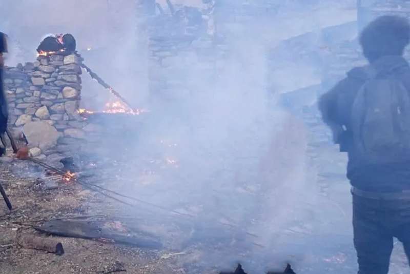 आगलागी हुँदा ७५ वर्षीया वृद्धाको मृत्यु